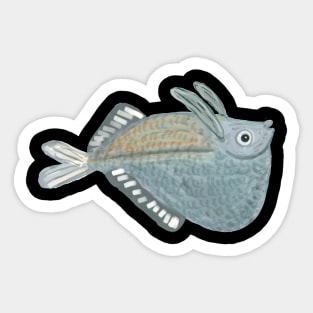 Hungry Hatchetfish Cartoon Sticker